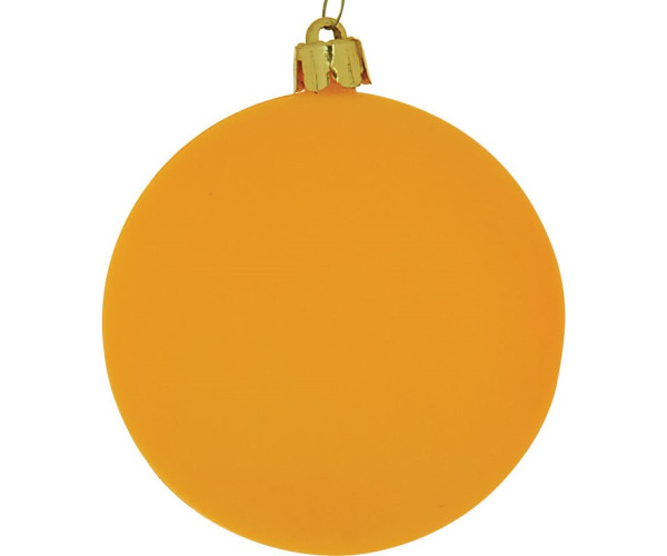 Χρυσή Νέον Χριστουγεννιάτικη Μπάλα 8cm (Σετ 6 τμχ)